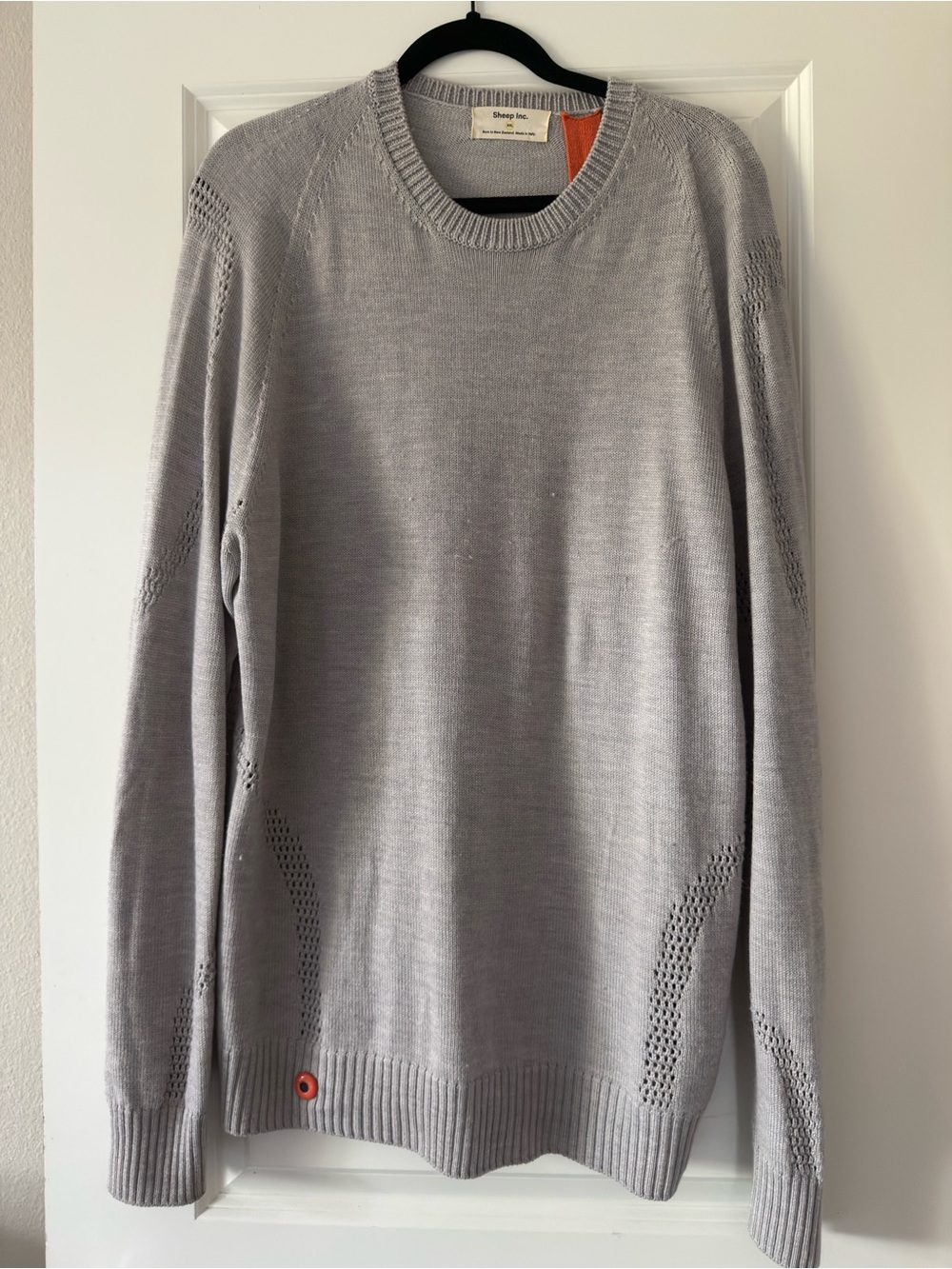 Men’s Light Gray Crewneck Sweater 100% Traceable Wool